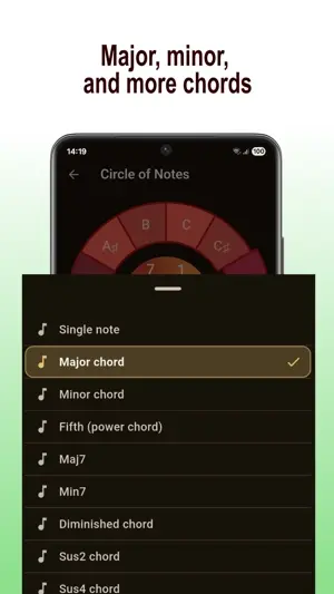 Fine Tuner preferences menu with reference frequency and temperament settings