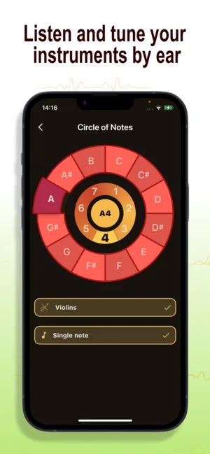 Fine Tuner iOS preferences and temperament settings