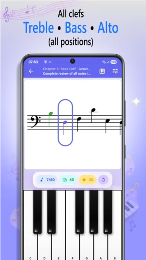 NoteRider Android exercise progression options