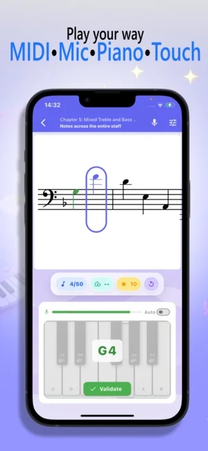 NoteRider iOS note reading customization settings