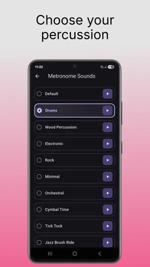Choose your percussion